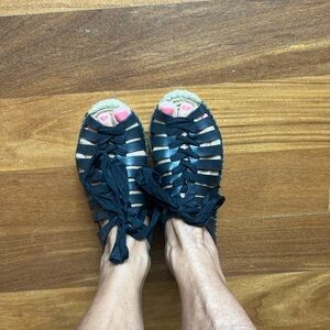 Rebecca Minkoff Black Espadrille Sandals